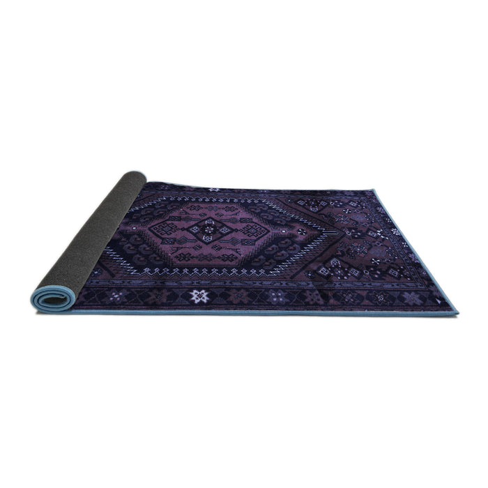 Sideview of Persian Blue Traditional Rug, tr3070blu