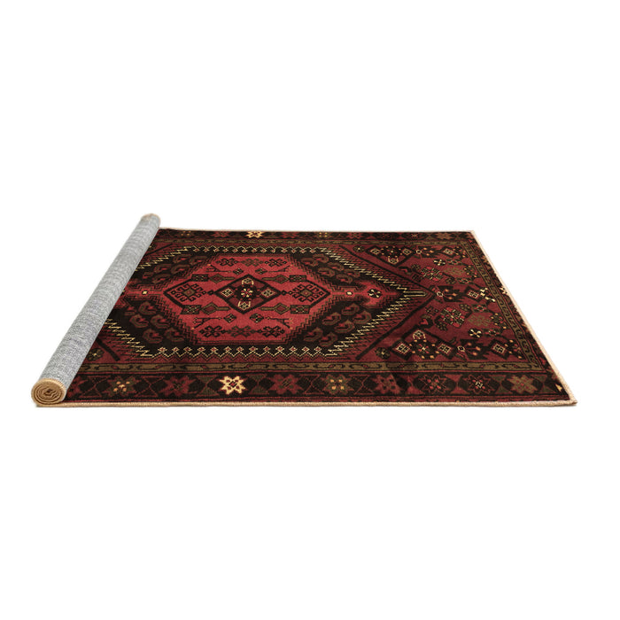 Sideview of Machine Washable Persian Brown Traditional Rug, wshtr3070brn