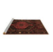 Sideview of Machine Washable Persian Brown Traditional Rug, wshtr3070brn