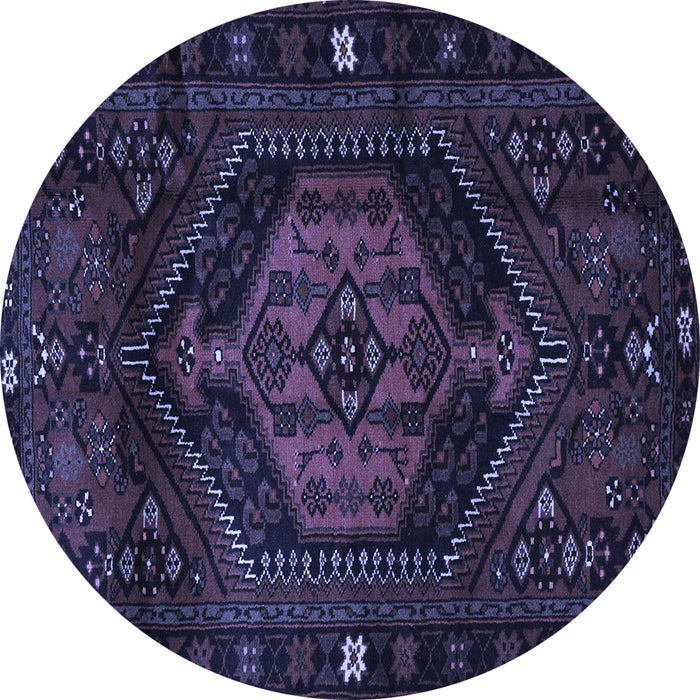 Round Persian Blue Traditional Rug, tr3070blu