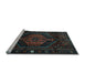 Sideview of Machine Washable Persian Light Blue Traditional Rug, wshtr3070lblu