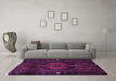 Machine Washable Persian Purple Traditional Area Rugs in a Living Room, wshtr3070pur