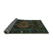 Sideview of Persian Turquoise Traditional Rug, tr3070turq