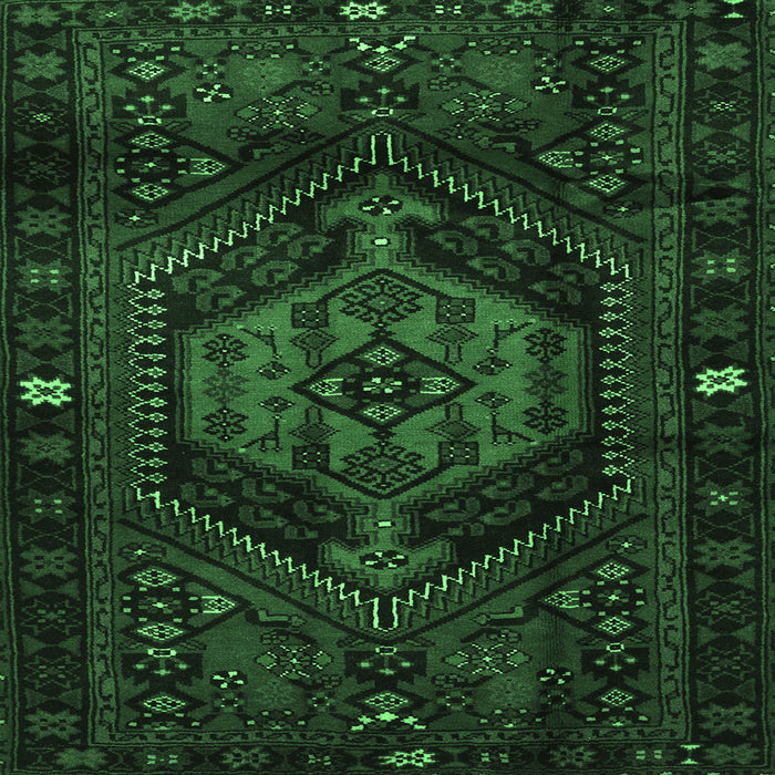 Square Machine Washable Persian Emerald Green Traditional Area Rugs, wshtr3070emgrn