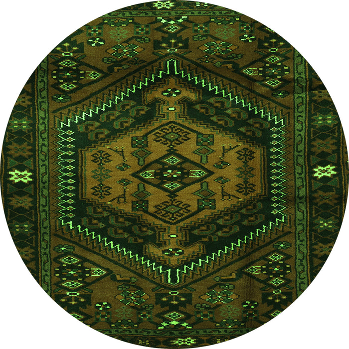 Square Persian Green Traditional Rug, tr3070grn