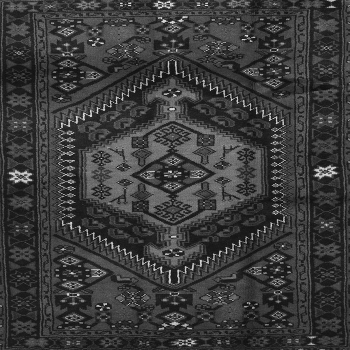 Round Machine Washable Persian Gray Traditional Rug, wshtr3070gry