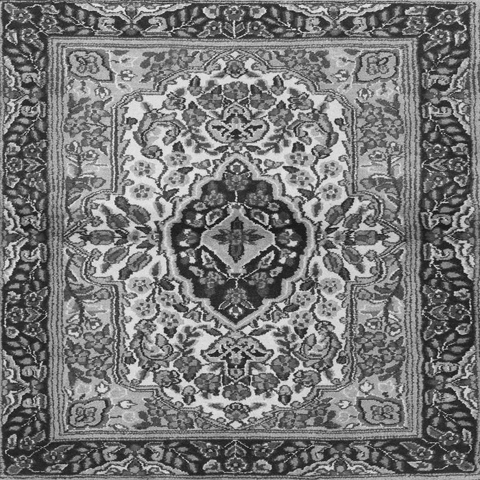 Round Machine Washable Persian Gray Traditional Rug, wshtr3071gry