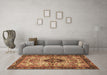 Machine Washable Persian Brown Traditional Rug in a Living Room,, wshtr3071brn