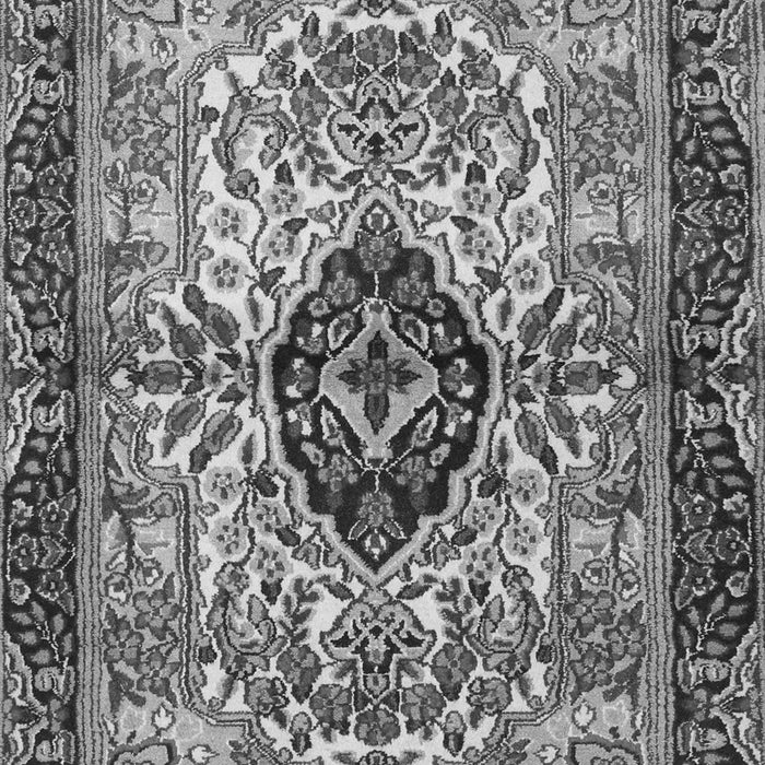 Serging Thickness of Machine Washable Persian Gray Traditional Rug, wshtr3071gry