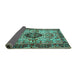 Sideview of Persian Turquoise Traditional Rug, tr3071turq