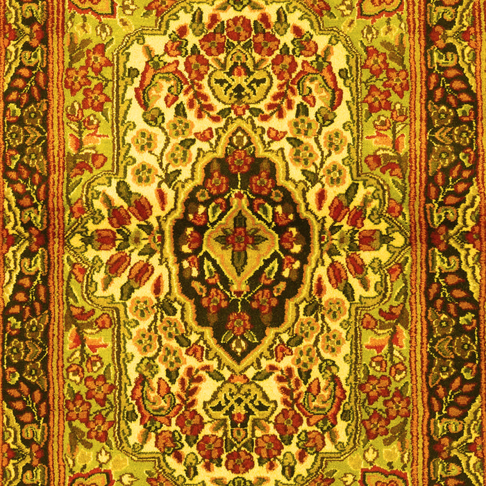Machine Washable Persian Yellow Traditional Rug, wshtr3071yw