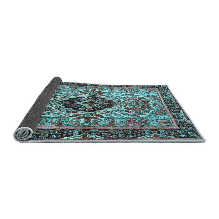 Sideview of Persian Light Blue Traditional Rug, tr3071lblu