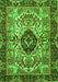 Serging Thickness of Machine Washable Persian Green Traditional Area Rugs, wshtr3071grn