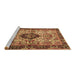 Sideview of Machine Washable Persian Brown Traditional Rug, wshtr3071brn