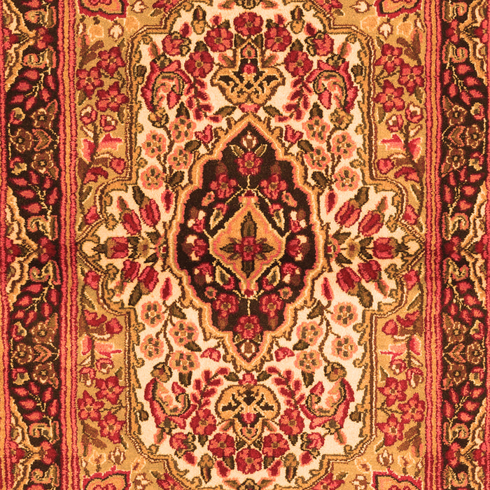 Serging Thickness of Machine Washable Persian Orange Traditional Area Rugs, wshtr3071org