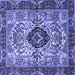 Square Persian Blue Traditional Rug, tr3071blu