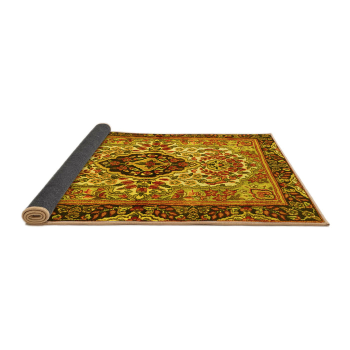 Sideview of Persian Yellow Traditional Rug, tr3071yw