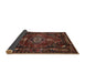 Sideview of Traditional Sienna Brown Persian Rug, tr3072