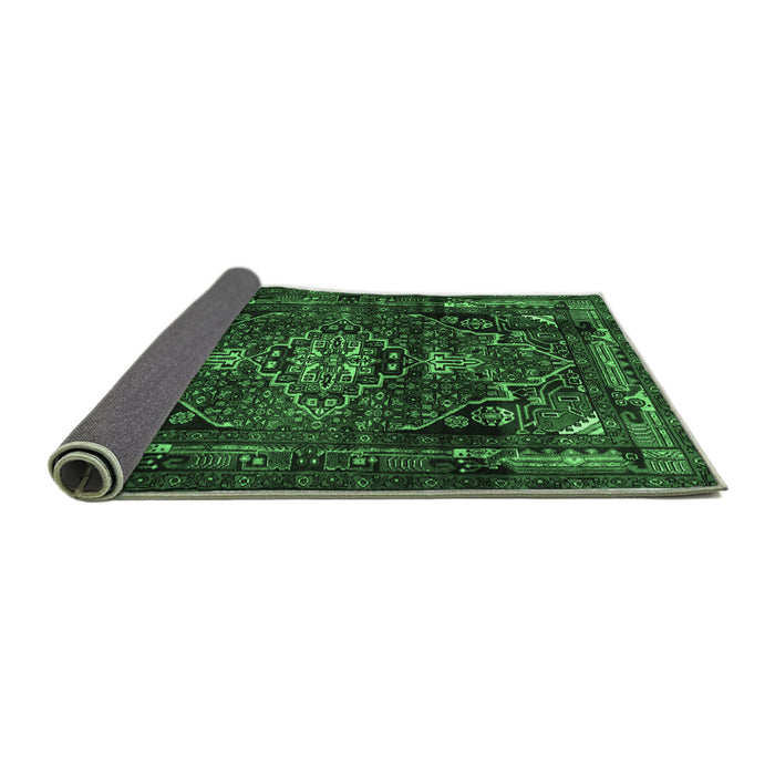Sideview of Persian Emerald Green Traditional Rug, tr3072emgrn