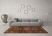 Machine Washable Persian Brown Traditional Rug in a Living Room,, wshtr3072brn