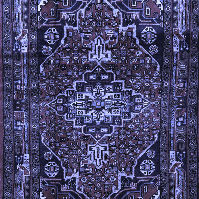Machine Washable Persian Blue Traditional Rug, wshtr3072blu