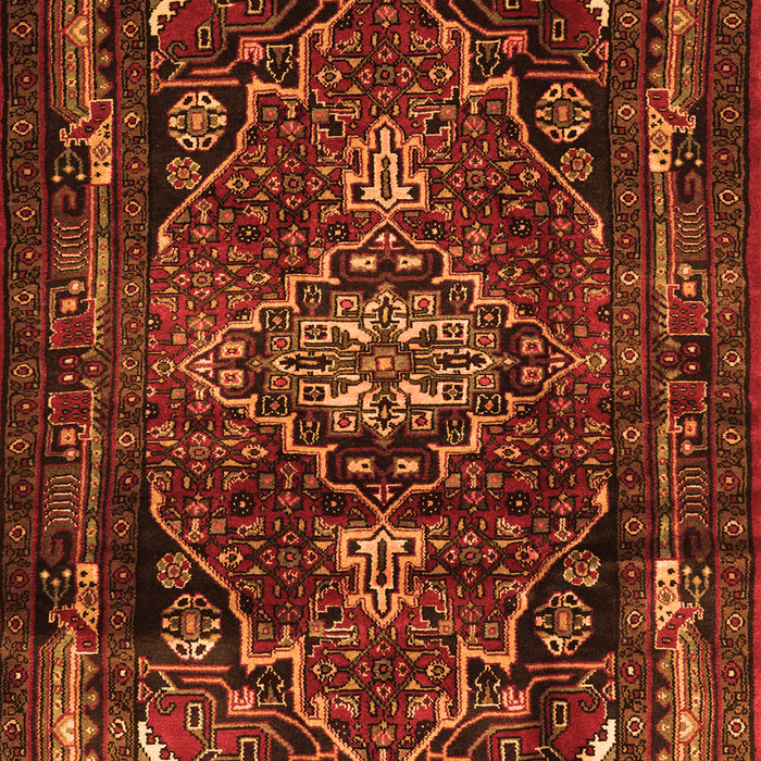 Serging Thickness of Machine Washable Persian Orange Traditional Area Rugs, wshtr3072org