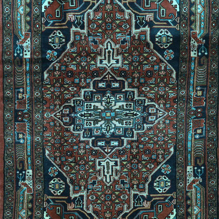 Machine Washable Persian Light Blue Traditional Rug, wshtr3072lblu