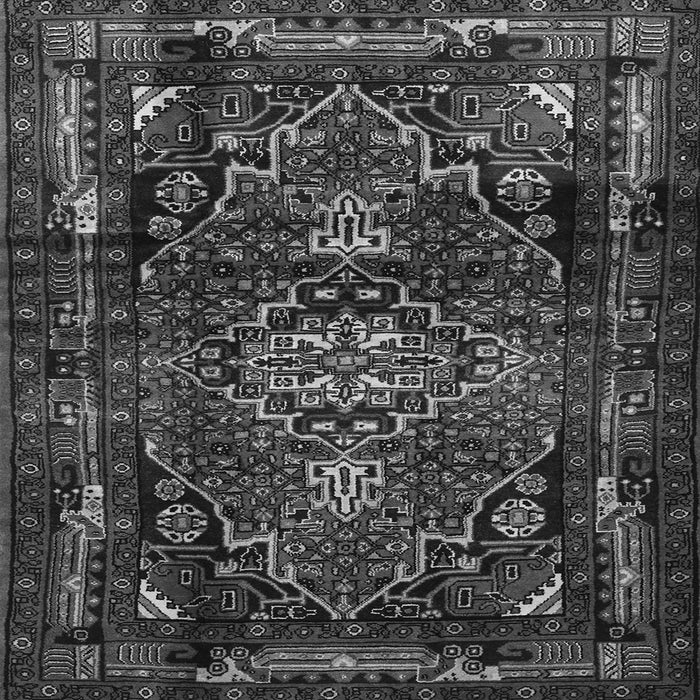 Round Machine Washable Persian Gray Traditional Rug, wshtr3072gry