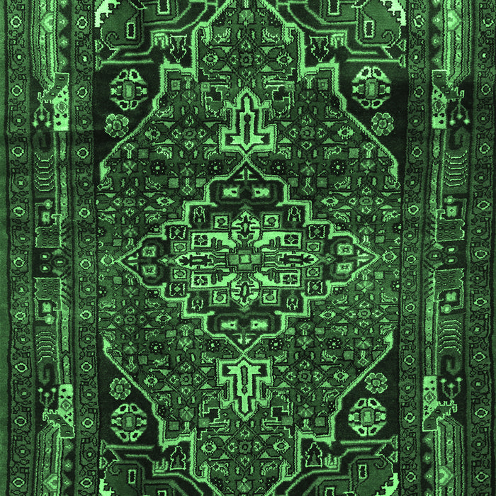 Machine Washable Persian Emerald Green Traditional Area Rugs, wshtr3072emgrn