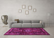 Machine Washable Persian Pink Traditional Rug in a Living Room, wshtr3072pnk