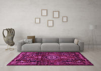 Machine Washable Persian Pink Traditional Rug, wshtr3072pnk