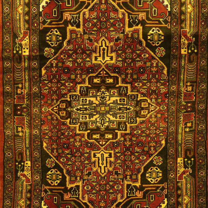 Machine Washable Persian Yellow Traditional Rug, wshtr3072yw