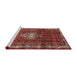 Sideview of Machine Washable Traditional Dark Almond Brown Rug, wshtr3073