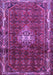 Machine Washable Persian Purple Traditional Area Rugs, wshtr3073pur