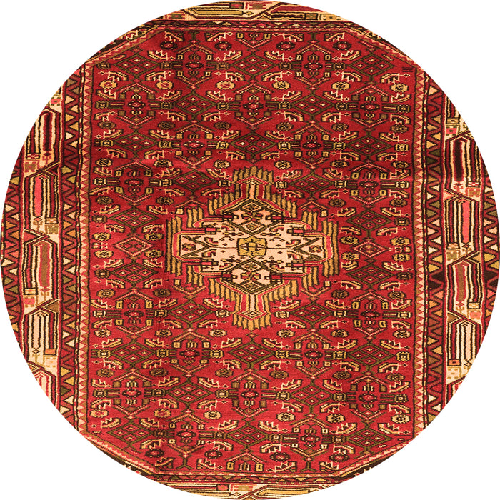 Square Persian Orange Traditional Rug, tr3073org