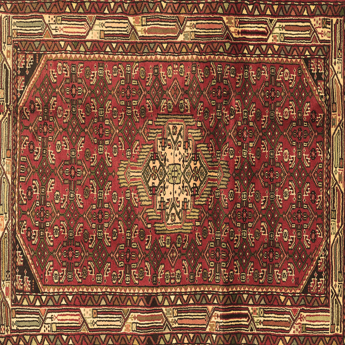 Square Persian Brown Traditional Rug, tr3073brn