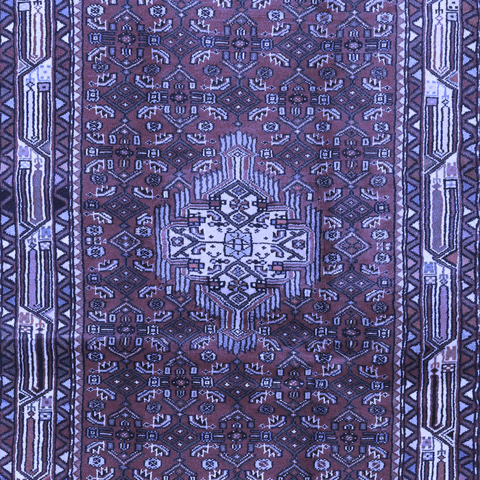 Machine Washable Persian Blue Traditional Rug, wshtr3073blu