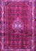 Machine Washable Persian Pink Traditional Rug, wshtr3073pnk