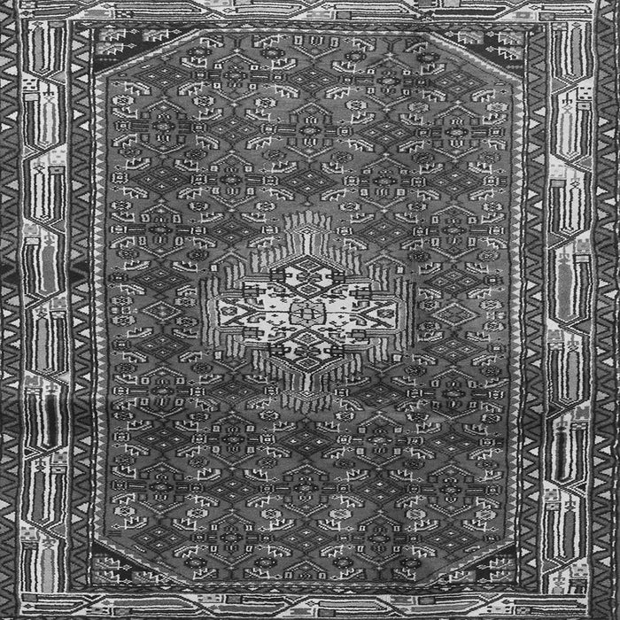 Round Machine Washable Persian Gray Traditional Rug, wshtr3073gry