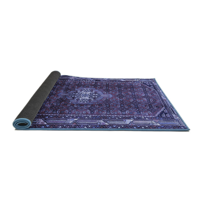 Sideview of Persian Blue Traditional Rug, tr3073blu