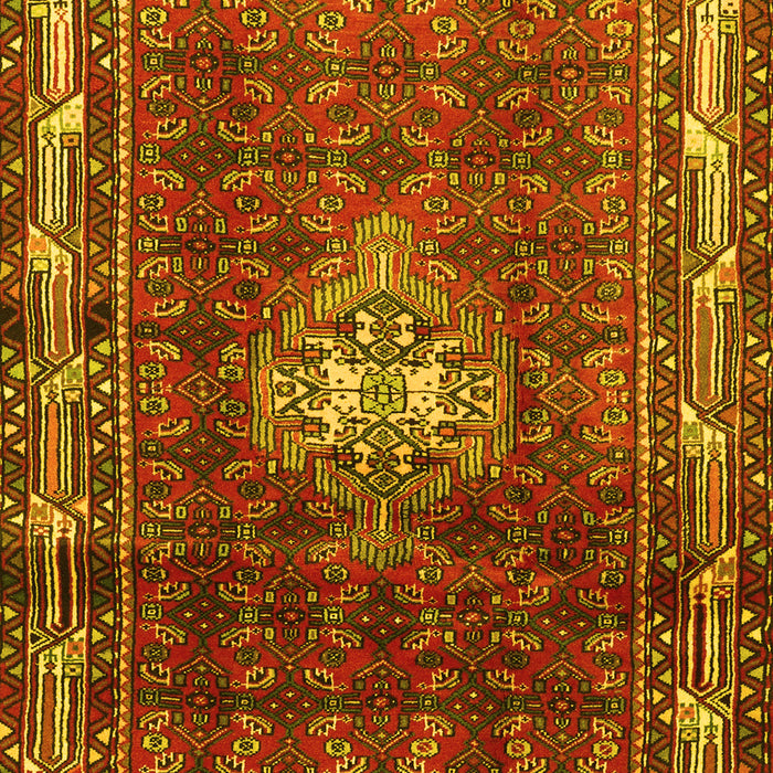 Machine Washable Persian Yellow Traditional Rug, wshtr3073yw