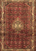 Machine Washable Persian Brown Traditional Rug, wshtr3073brn