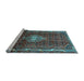 Sideview of Machine Washable Persian Light Blue Traditional Rug, wshtr3073lblu