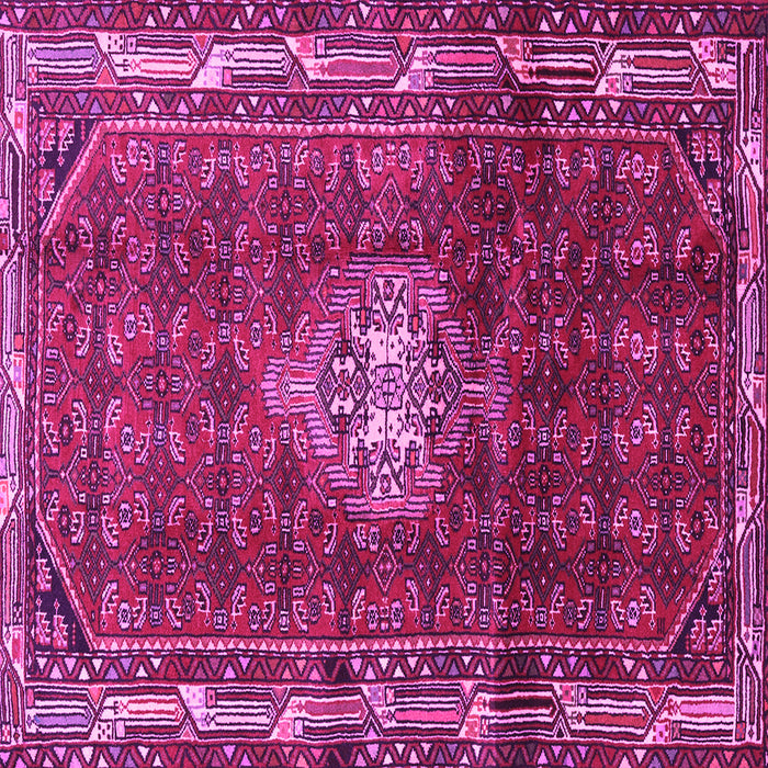 Square Persian Pink Traditional Rug, tr3073pnk
