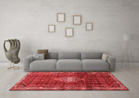 Machine Washable Persian Red Traditional Rug, wshtr3073red