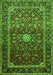 Medallion Green Traditional Rug, tr3074grn