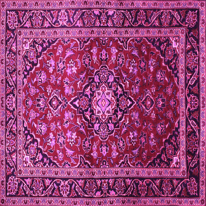 Square Medallion Pink Traditional Rug, tr3074pnk
