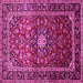 Square Medallion Pink Traditional Rug, tr3074pnk