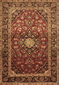 Medallion Brown Traditional Rug, tr3074brn