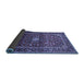 Sideview of Medallion Blue Traditional Rug, tr3074blu